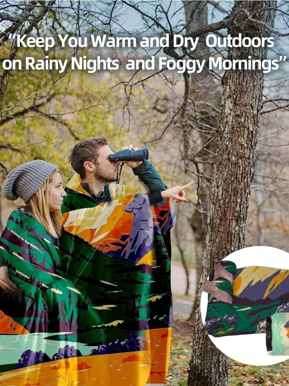 Lightweight Outdoor Puffy Camping Blanket - Waterproof, Ultra Warm, Large Quilt